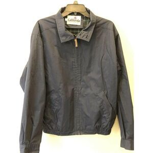 Vintage Harrington Mens Jacket California Outerwear Preppy Plaid Lining Blue